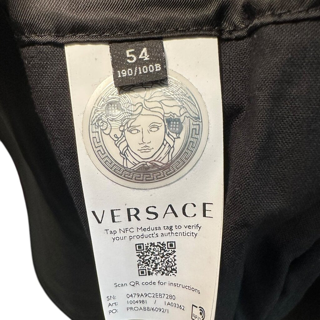 Versace Biker Moto Leather Men's Jacket Black 54 – Urban Exchange