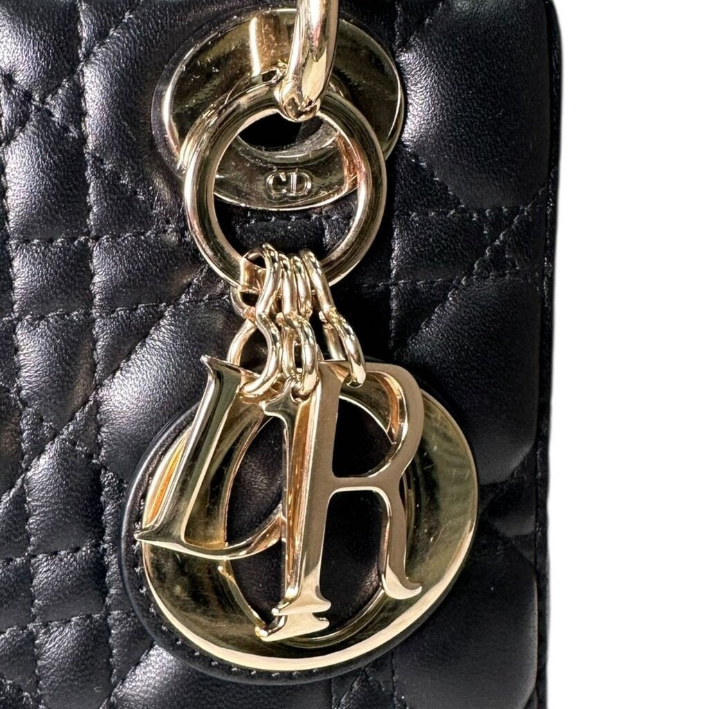 Christian Dior Lambskin Cannage My ABC Dior Lady Dior Black