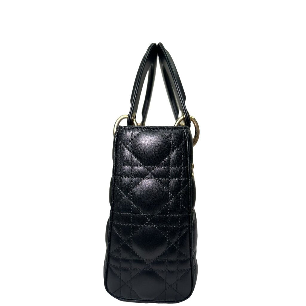 マ*ス様 lady dior my abc dior レディディオール Christian Dior Lambskin Cannage My ABC Dior Lady Dior Black