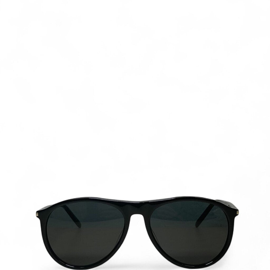 Saint Laurent YSL Acetate Oval SL667 Black Sunglasses Black