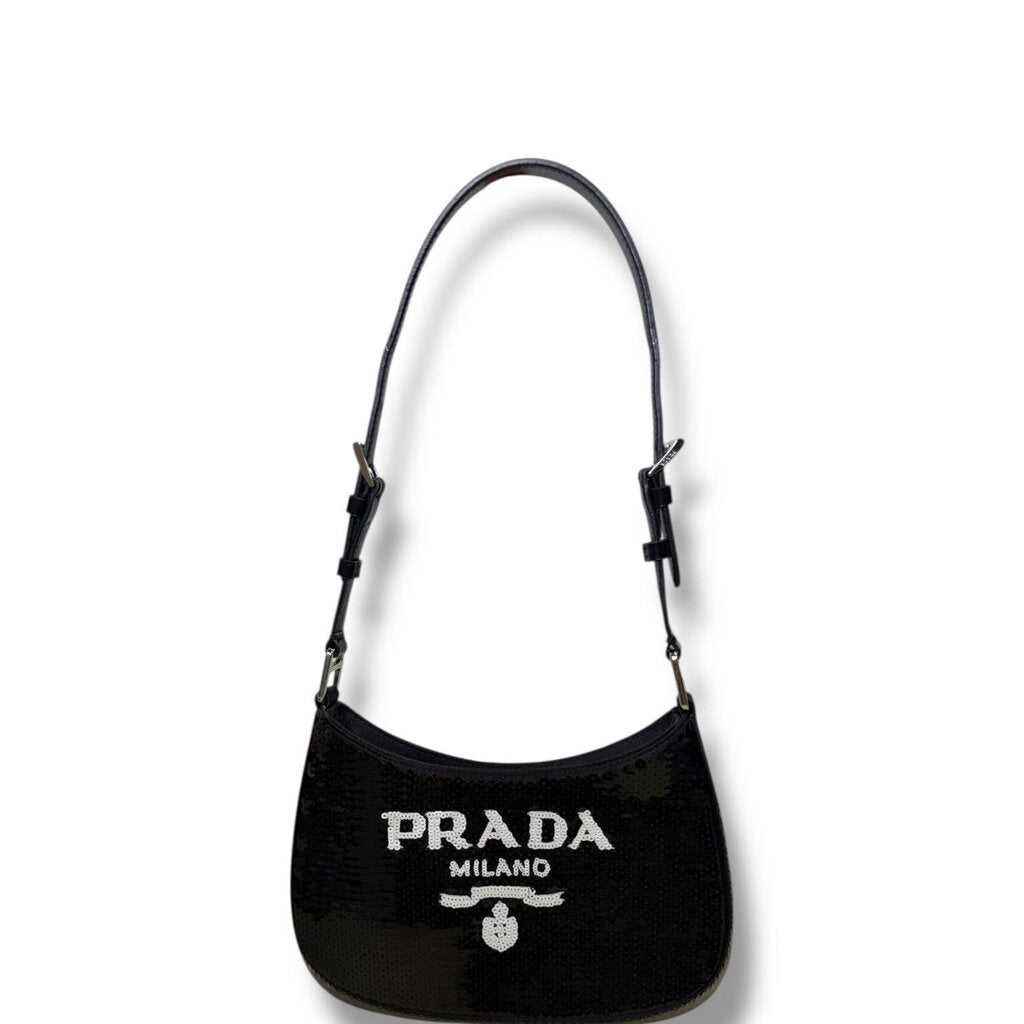 PRADAショルダーバッグ Prada Cleo Sequin Shoulder Bag Black Small – Urban Exchange