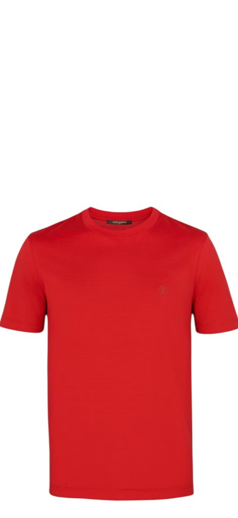 LOUIS VUITTON ラウンドネックカットソー　Tシャツ　レッド　正規品 LOUIS VUITTON ラウンドネックカットソー Tシャツ レッド 正規品