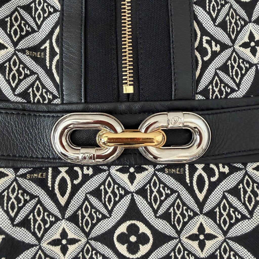 Louis Vuitton 1854 Fit And Flare Mini Dress with Leather Inserts