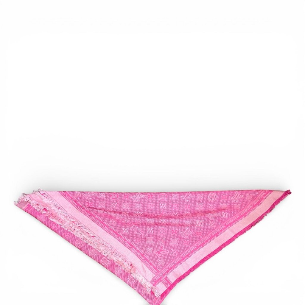 LOUIS VUITTON シルクバンダナ ピンク 約50cm Louis Vuitton Silk Wool Monogram Scarf Pink – Urban Exchange