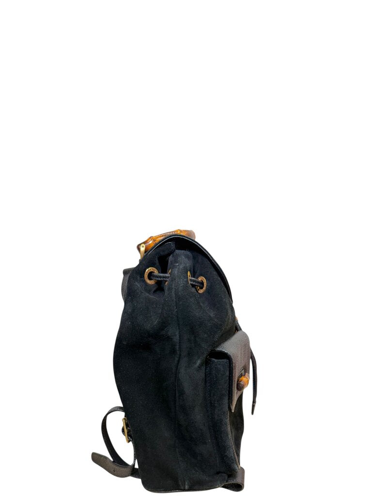 Gucci Suede Bamboo Backpack Black – Urban Exchange