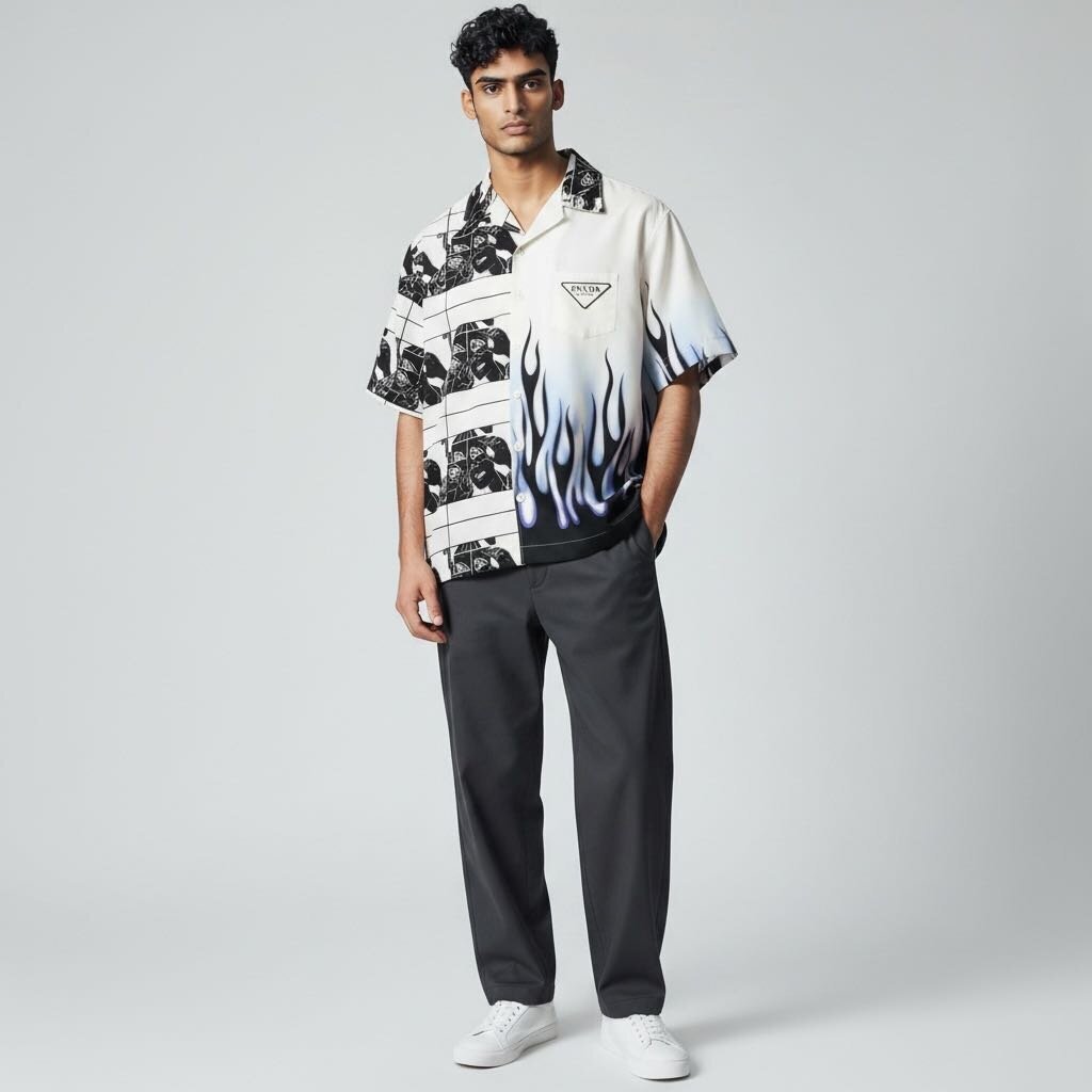 Prada Double Match Flames White Large – Urban Exchange