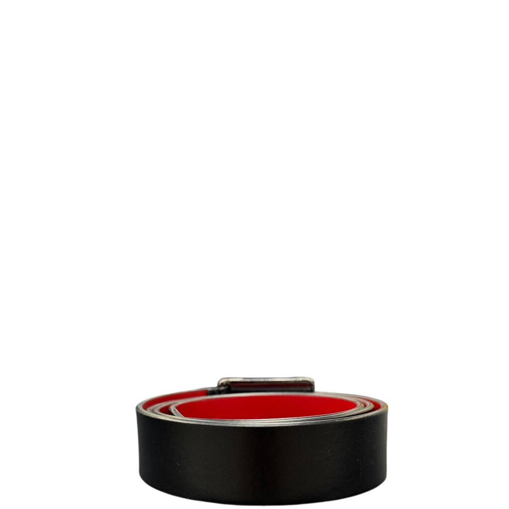 Christian Louboutin Ricky Logo Buckle Leather Belts Black 105