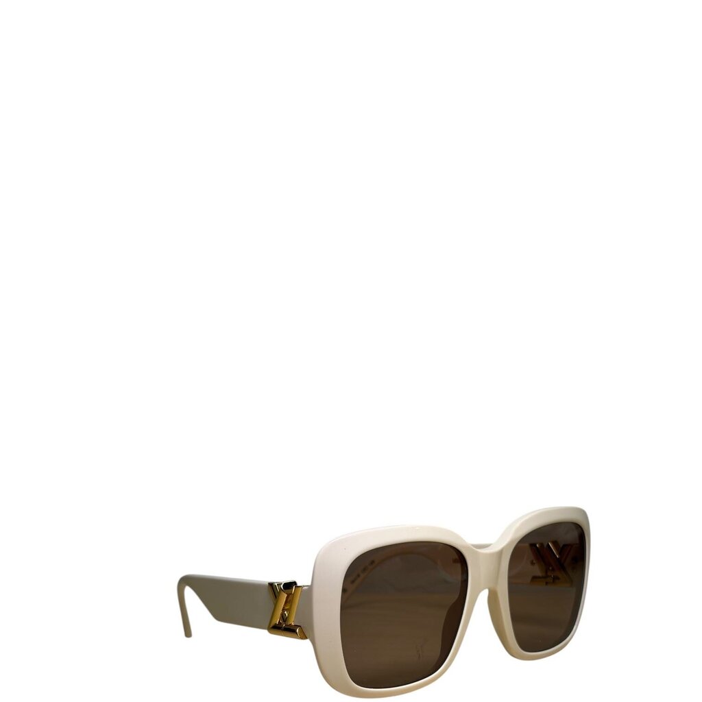 Louis Vuitton Acetate LV GO-14 XL Square Sunglasses Z2148W Cream