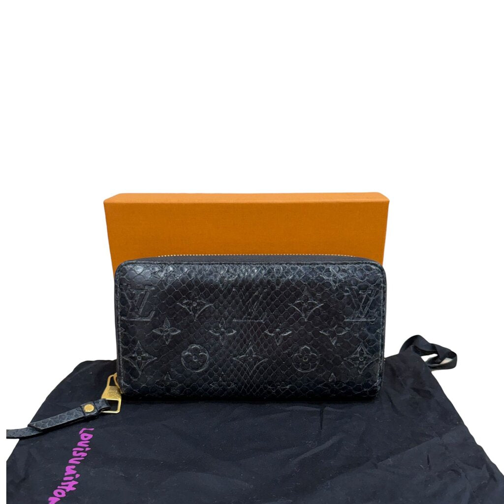 Louis Vuitton Python Exotic Zippy Wallet Black – Urban Exchange