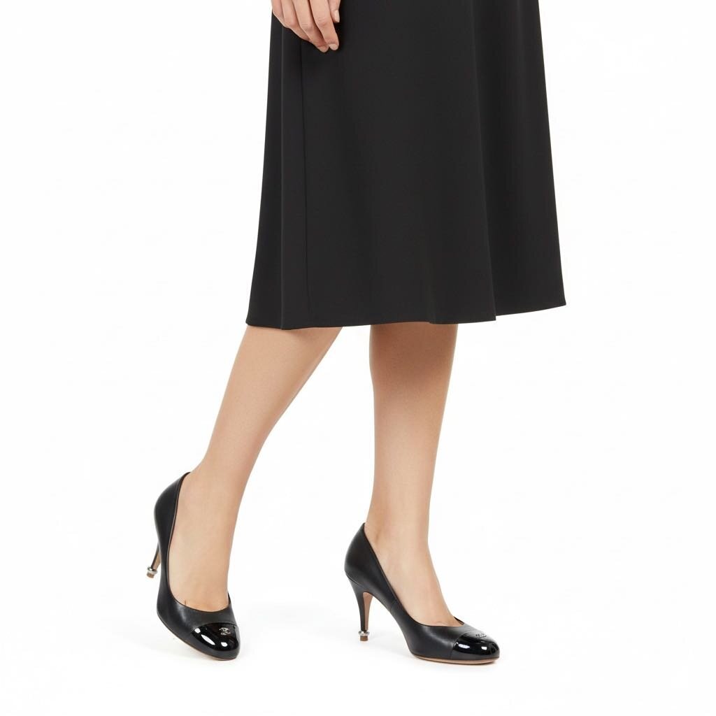 Chanel Interlocking CC Logo Pumps Black 35.5 – Urban Exchange