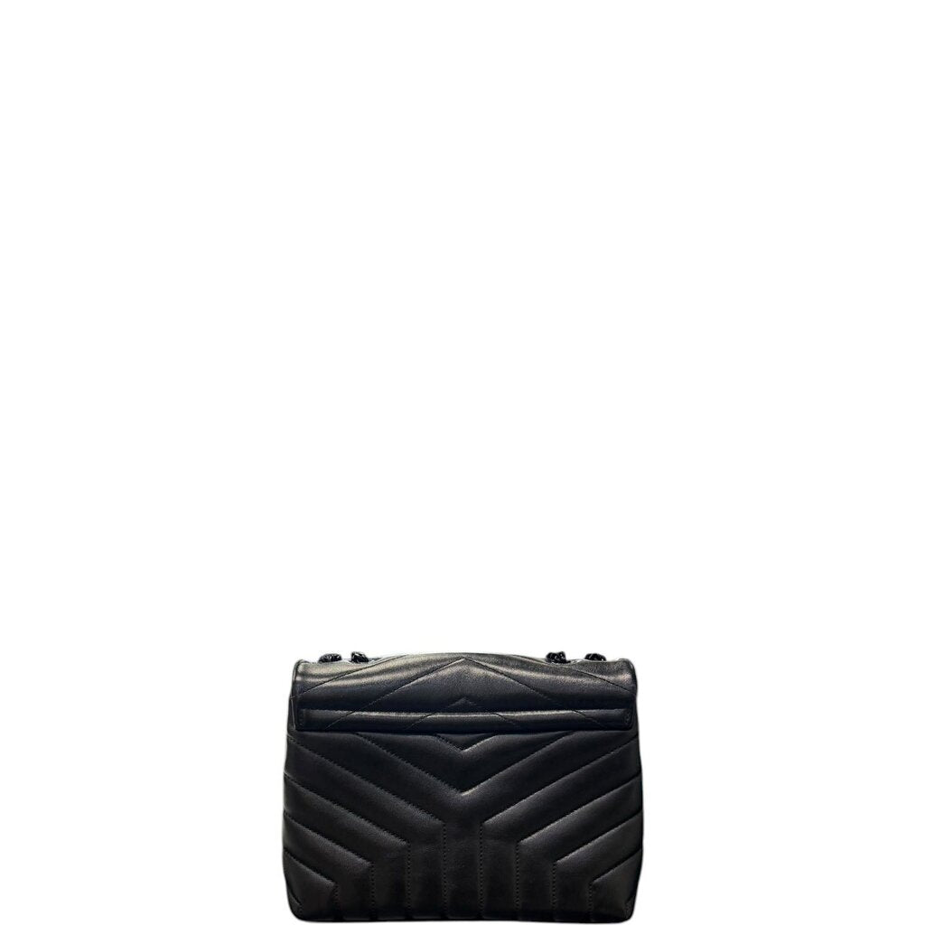 Saint Laurent Calfskin Y Quilted Monogram Monochrome Loulou Chain