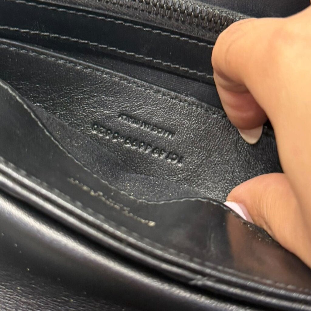 Saint Laurent Calfskin Y Quilted Monogram Monochrome Loulou Chain