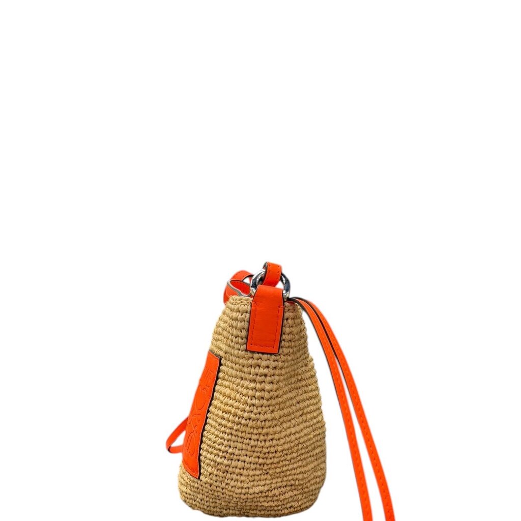 Loewe Paula's Ibiza Pochette Raffia Shoulder Shoulder Bag Orange