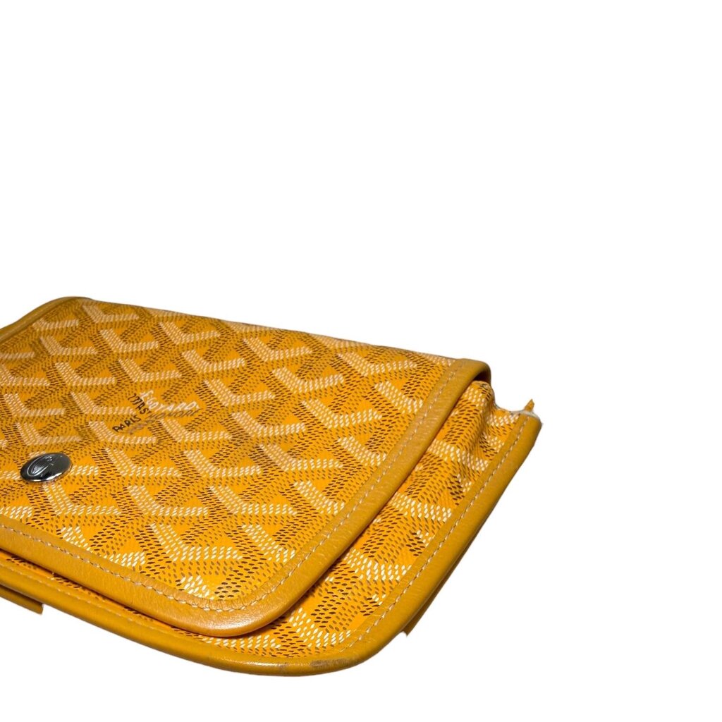 Goyard Goyardine Plumet Clutch Crossbody Handbag Yellow Woc