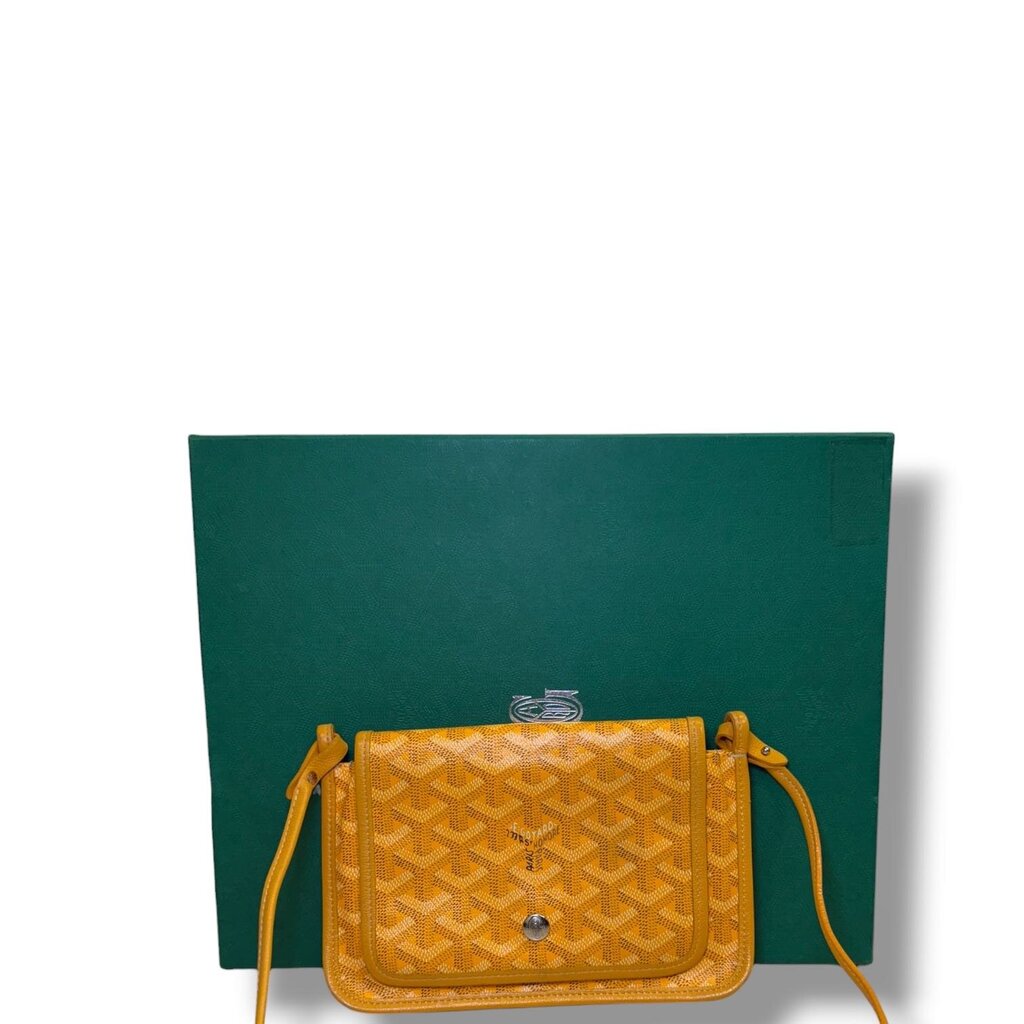Goyard Goyardine Plumet Clutch Crossbody Handbag Yellow Woc