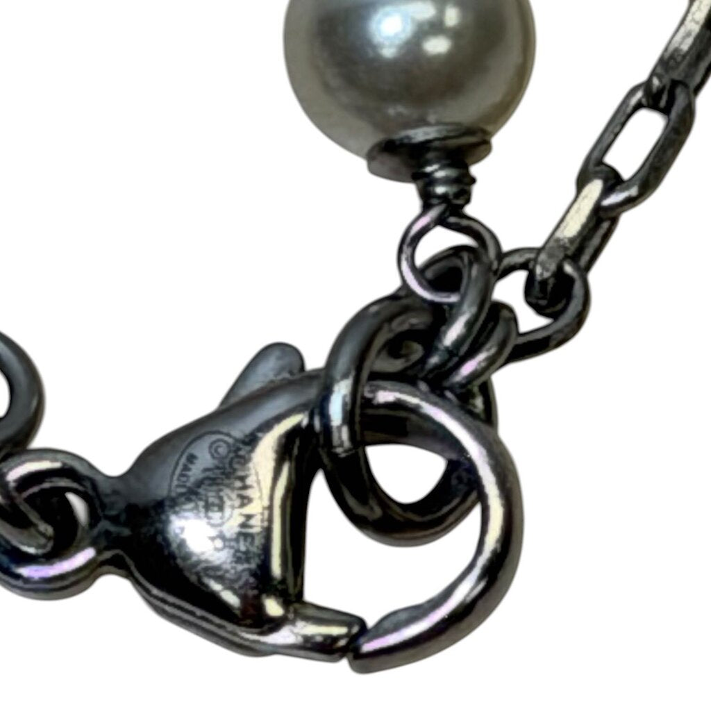 Chanel Tassel Pearl Crystal Necklace Silver – Urban Exchange