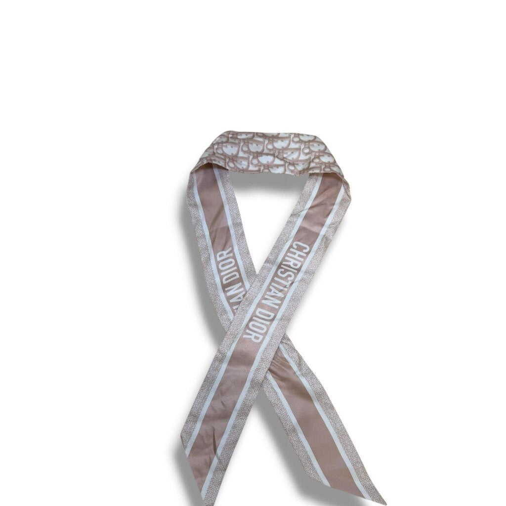 Christian Dior Dior Printed Silk Twilly Scarf Pink – Urban Exchange