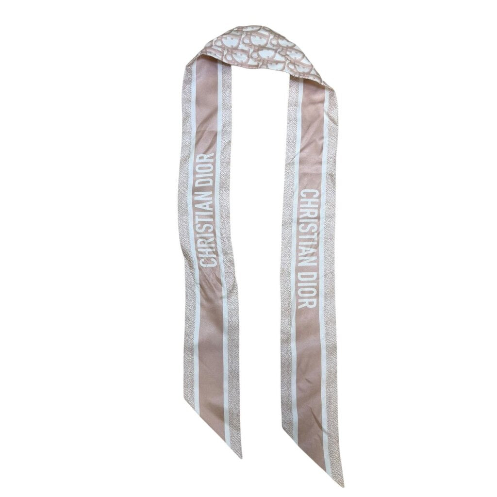 Christian Dior Dior Printed Silk Twilly Scarf Pink – Urban Exchange