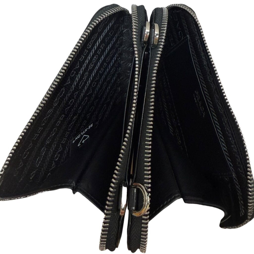 Prada Double Zip Triangle Crystal Shoulder Bag black Mini – Urban