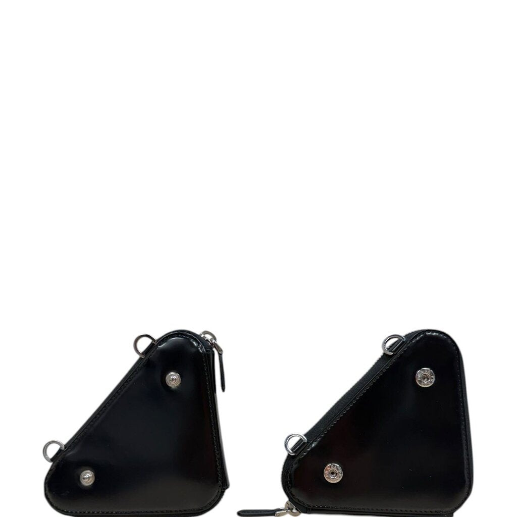 Prada Double Zip Triangle Crystal Shoulder Bag black Mini – Urban