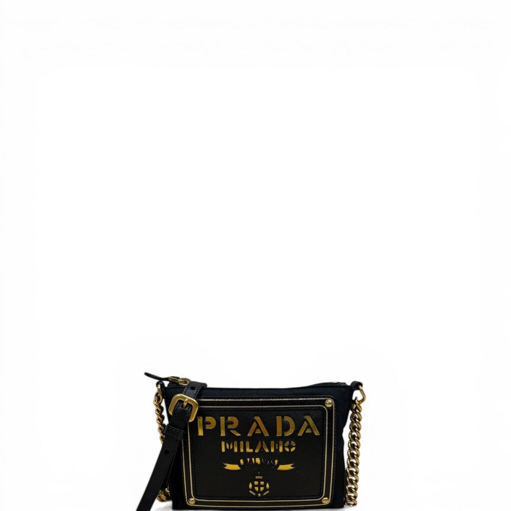 Prada Tessuto Oro Chain Nylon Crossbody Black – Urban Exchange