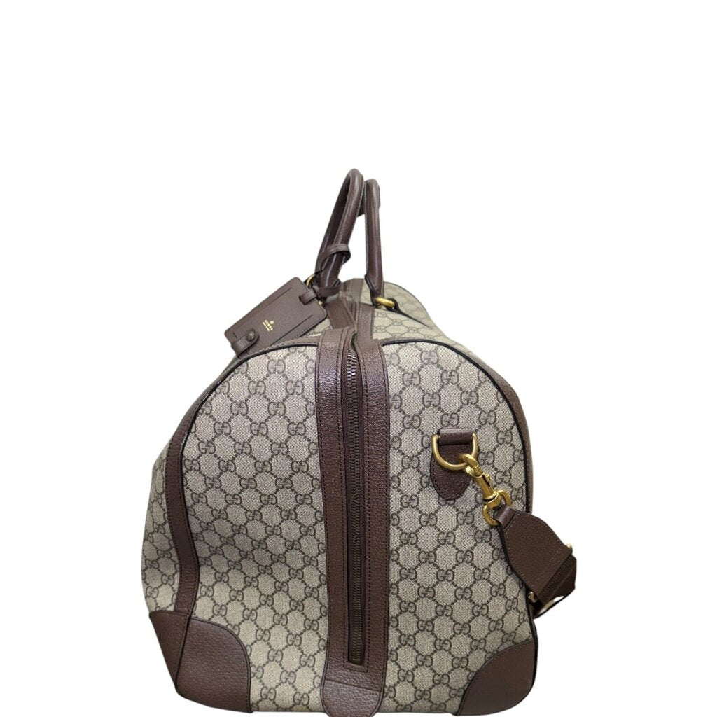 Gucci GG Supreme Savoy Bag Duffle Crossbody Brown Large – Urban