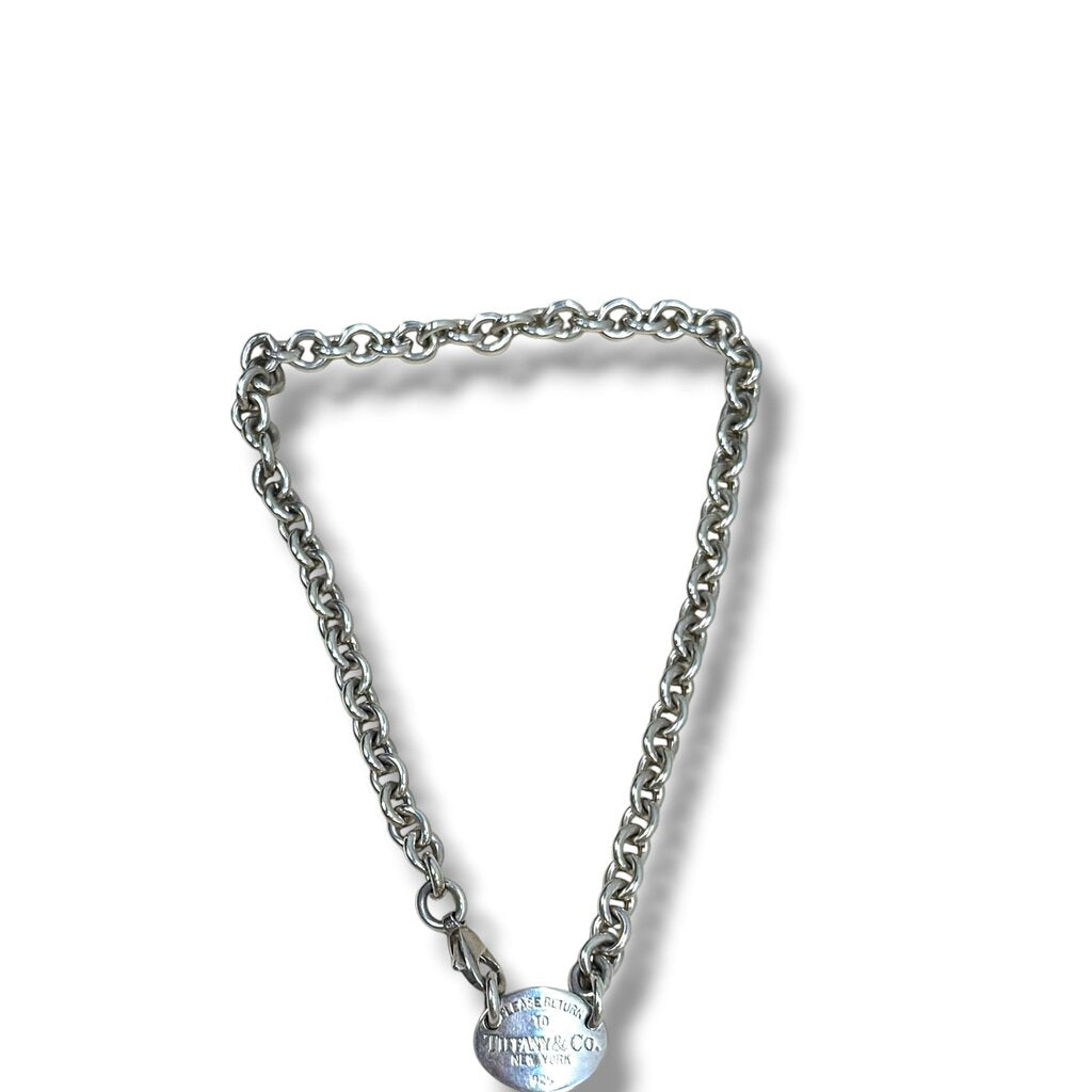 Tiffany & Co Return to Tiffany Oval Necklace Silver – Urban Exchange