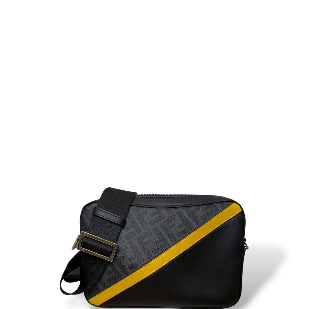 Fendi Diagonal Zucca Coated Canvas Camera Bag Black – Urban Exchange