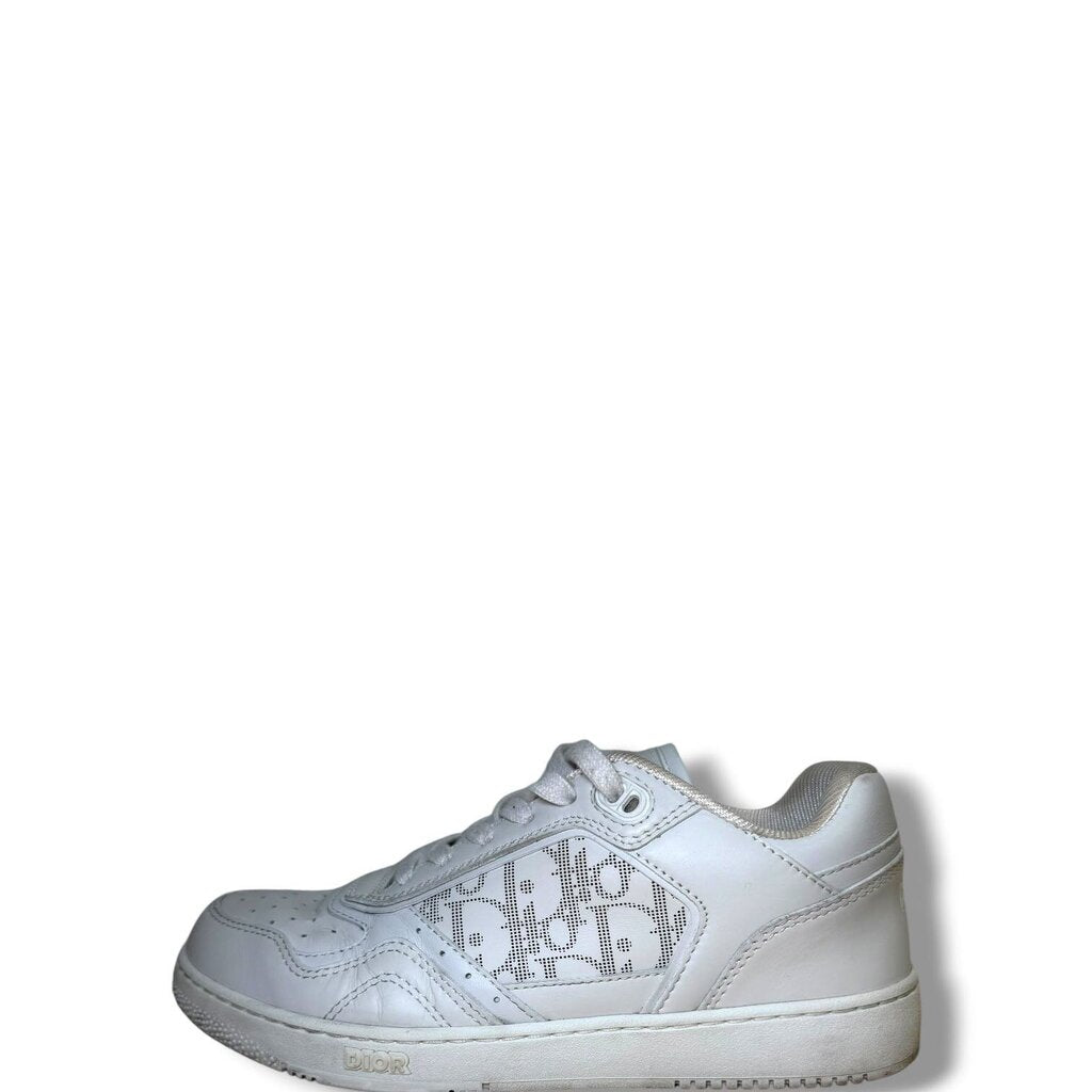 Dior ディオール B27 スニーカー 38 Christian Dior B27 Oblique Leather Low Top Sneakers White 38
