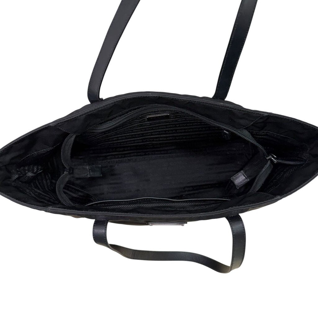 Prada Re- Edition 1978 Re- Nylon and Saffiano Tote Black Large