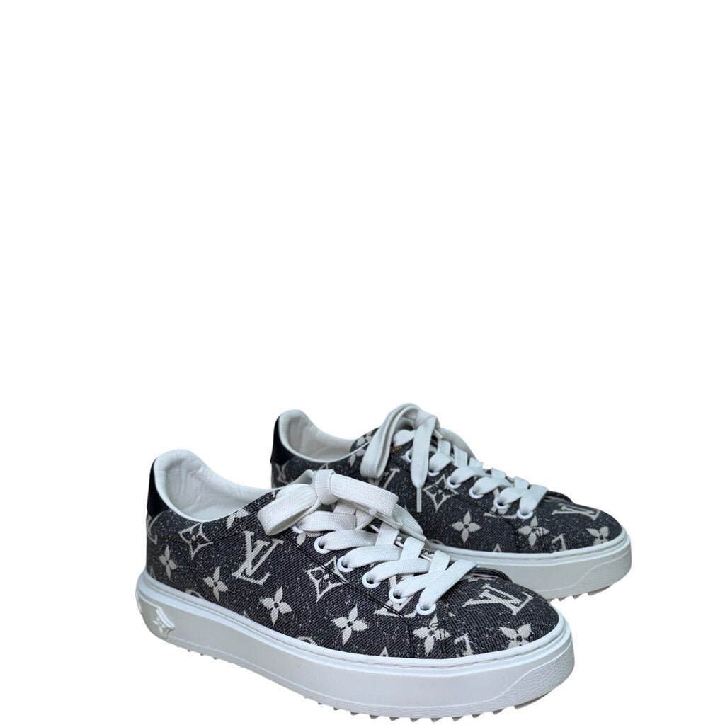 Louis Vuitton Time Out Monogram Canvas Sneakers Gray 36 – Urban