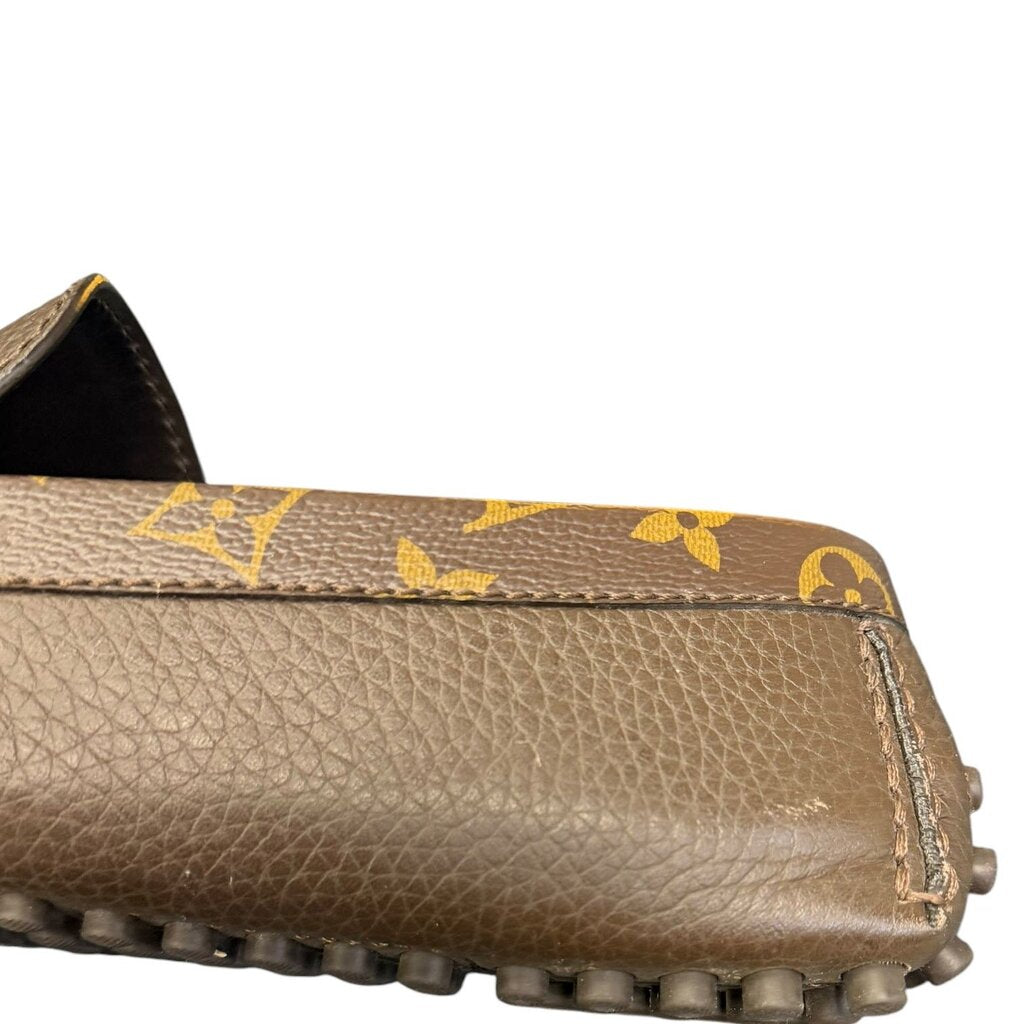 Louis Vuitton Men's Leather Monte Carlo Slip Drivers Brown 10.5