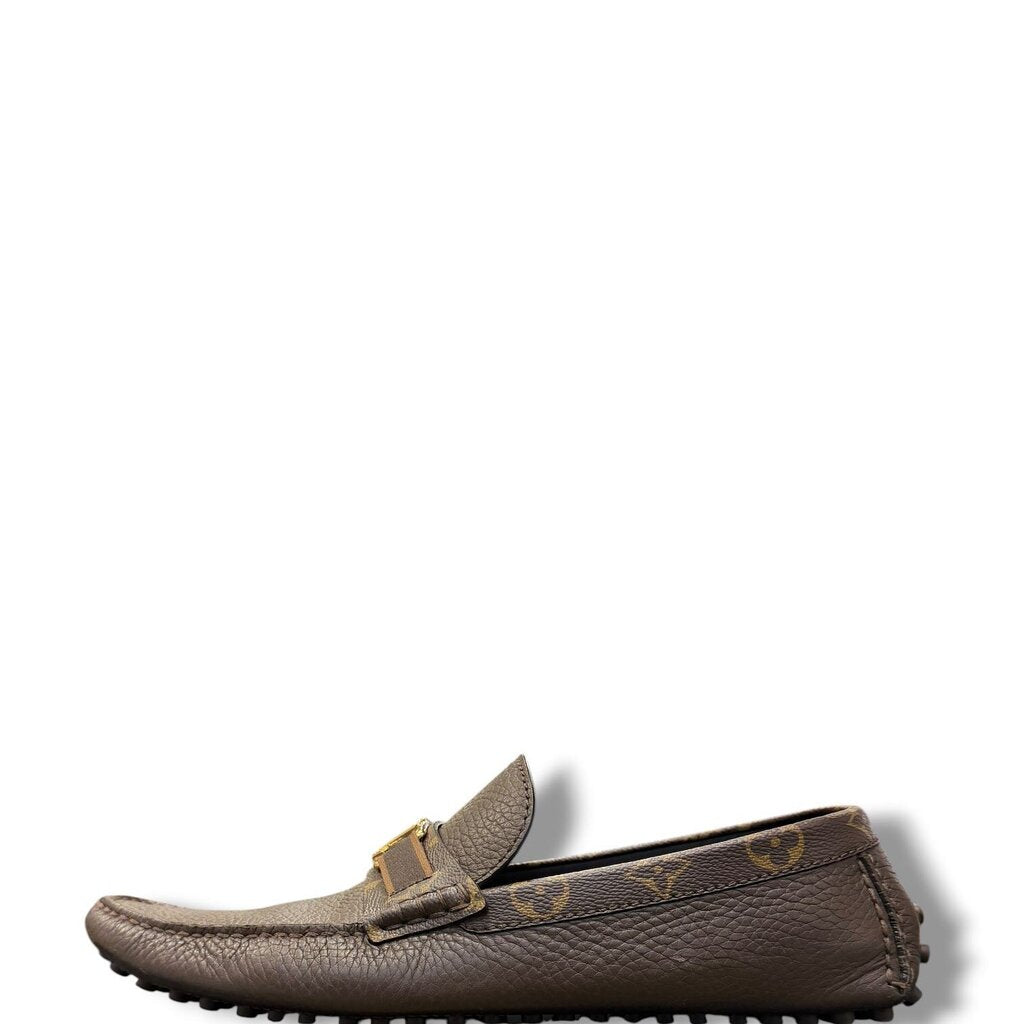 Louis Vuitton Men's Leather Monte Carlo Slip Drivers Brown 10.5