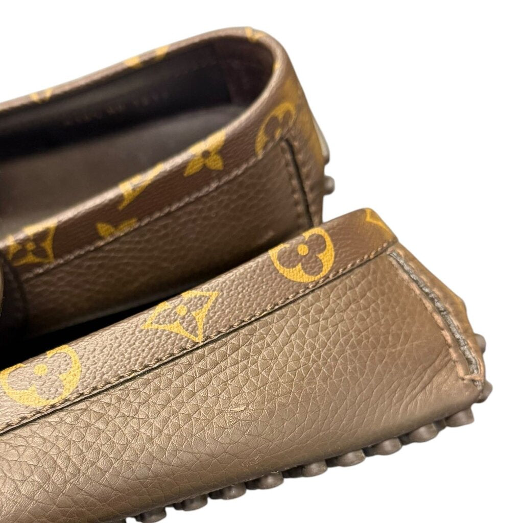 Louis Vuitton Men's Leather Monte Carlo Slip Drivers Brown 10.5