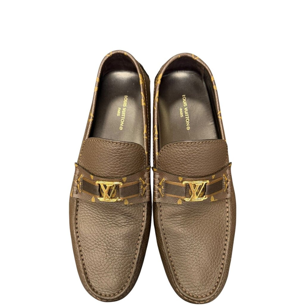 Louis Vuitton Men's Leather Monte Carlo Slip Drivers Brown 10.5