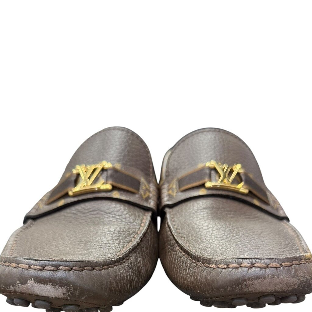 Louis Vuitton Men's Leather Monte Carlo Slip Drivers Brown 10.5