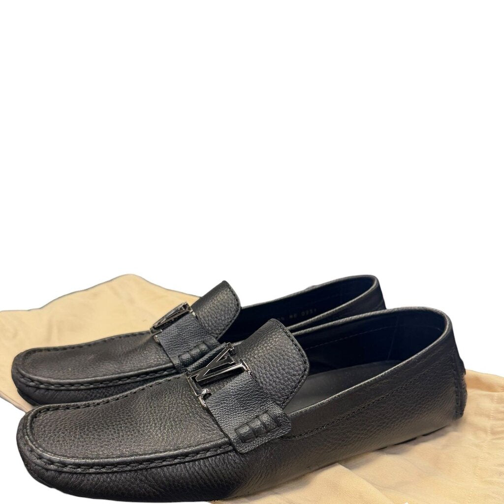 Louis Vuitton Men's Leather Monte Carlo Moccasin Loafers Black