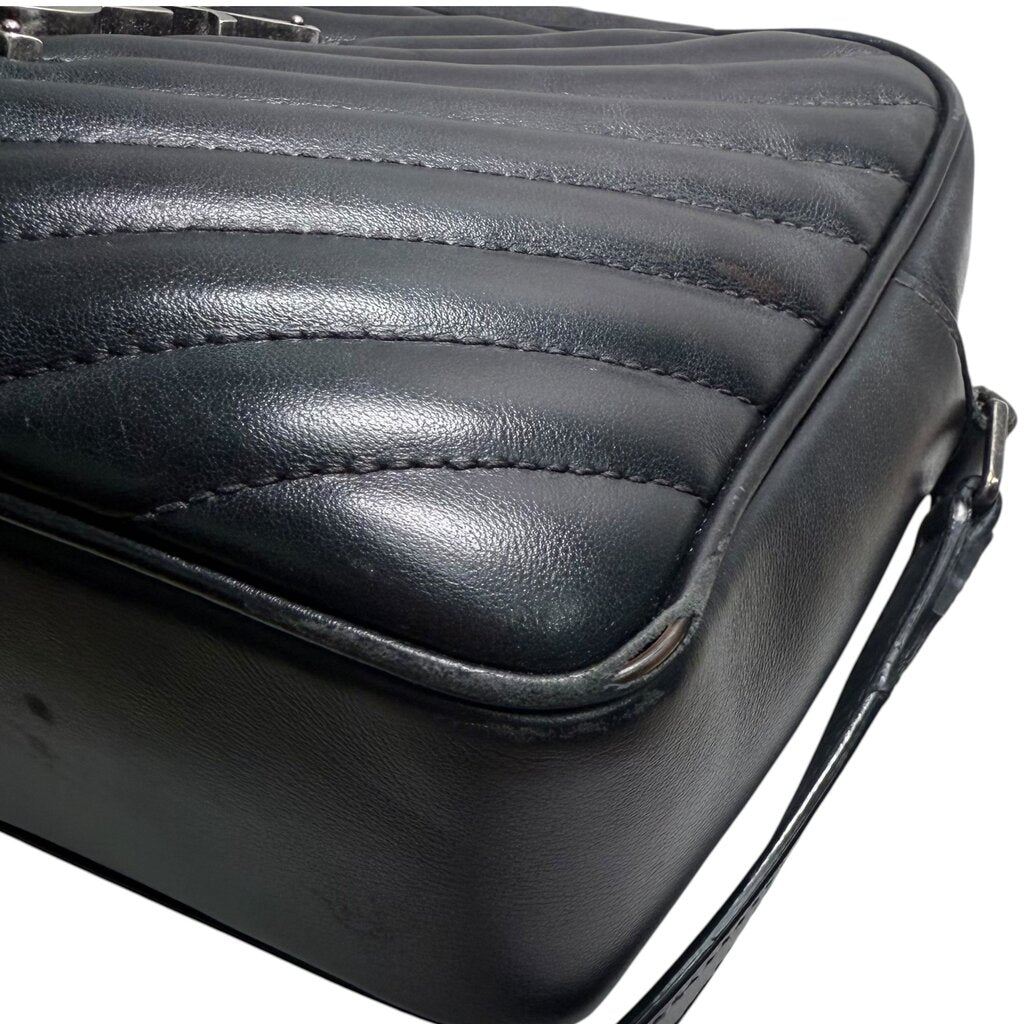 Saint Laurent YSL Lou Camera Tassel Crossbody Handbag Black Small