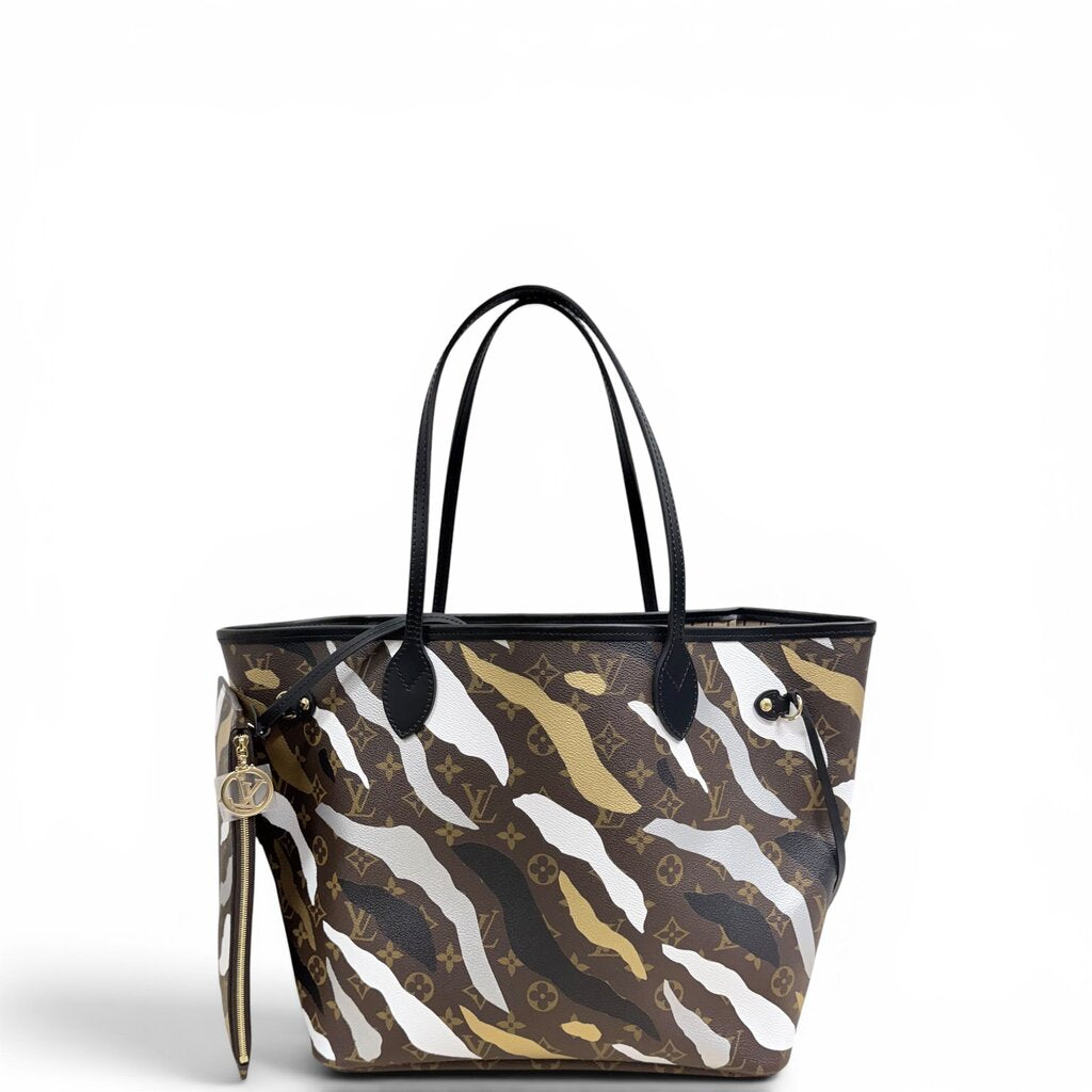 Louis Vuitton Neverfull X LOL League of Legends Canvas Tote Brown