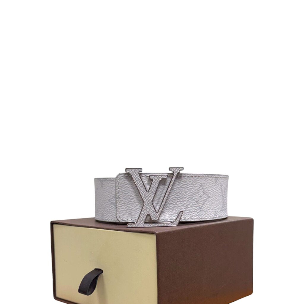 Louis Vuitton LV Taigarama Initials Reversible Belt White 90