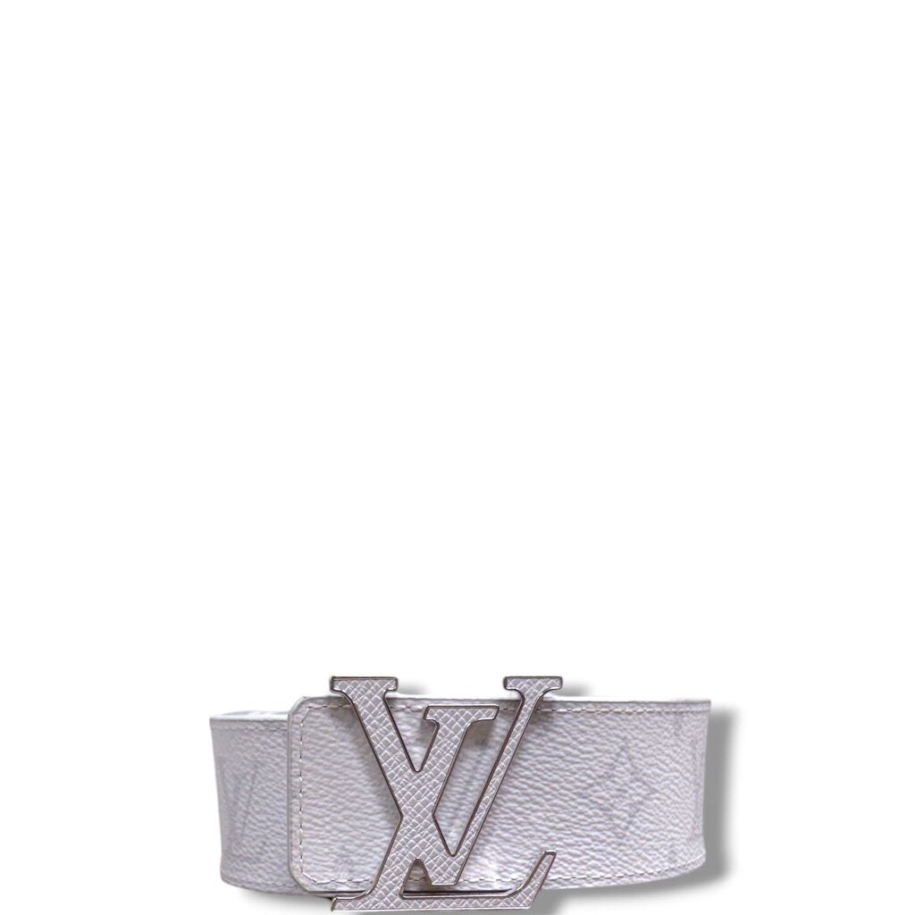 Louis Vuitton LV Taigarama Initials Reversible Belt White 90