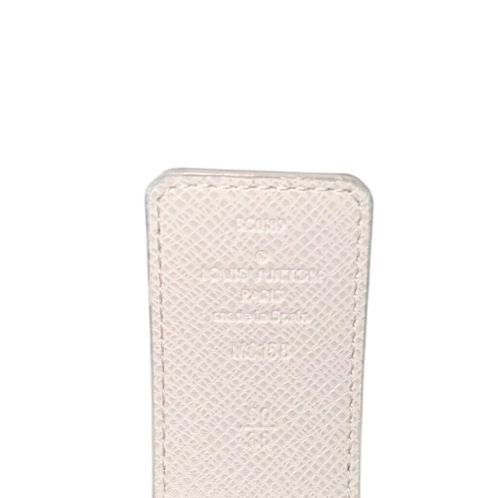 Louis Vuitton LV Taigarama Initials Reversible Belt White 90