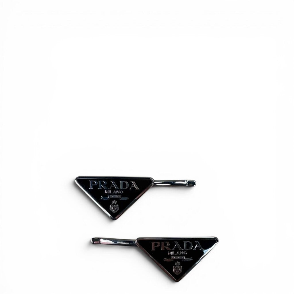 Prada Metal Plaque Hair Pin Set Black Large – Urban Exchange