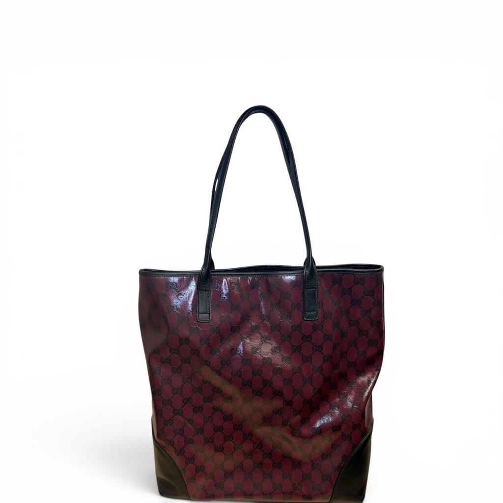 Gucci GG Crystal Canvas and Leather Tote Bag Burgundy – Urban Exchange
