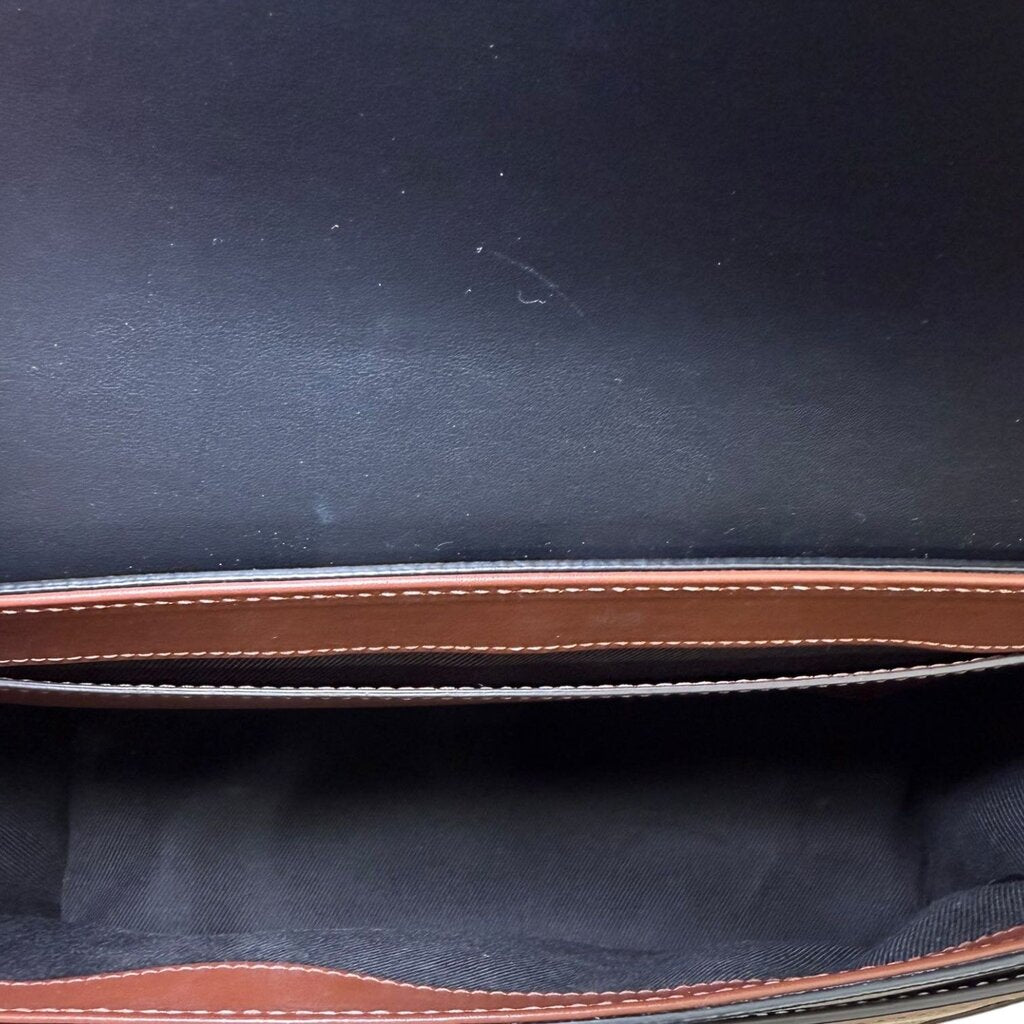 Burberry Nova Giant Check E-Canvas Crossbody Bag Dark Birch