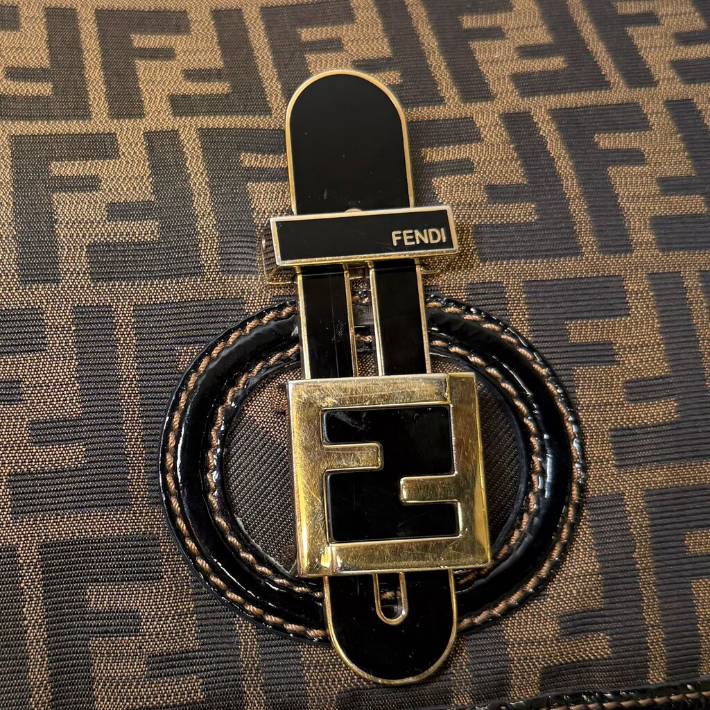 fendi zucca tobacco Key Ring Coin Wallet Length 27cm Width 42cm Depth 11cm Hand drop 12cm Shoulder drop 12cm Original Accessories Fendi Zucca Small Shoulder Bag