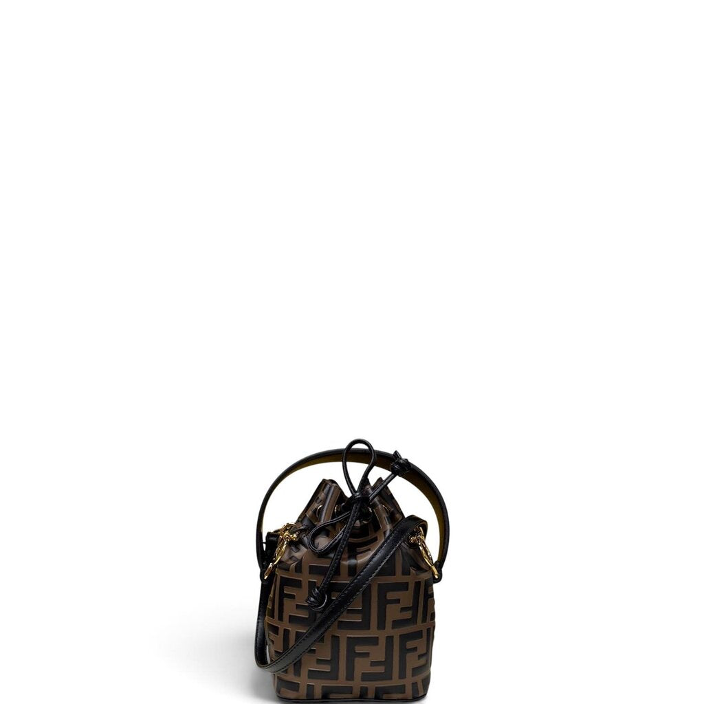 Fendi FF Mon Tresor Bucket Zucca Crossbody Bag Brown Mini – Urban