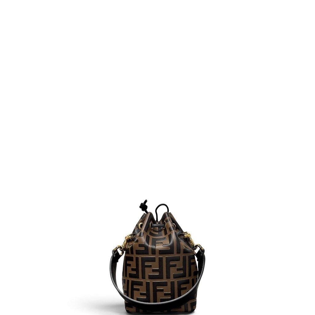 Fendi FF Mon Tresor Bucket Zucca Crossbody Bag Brown Mini – Urban