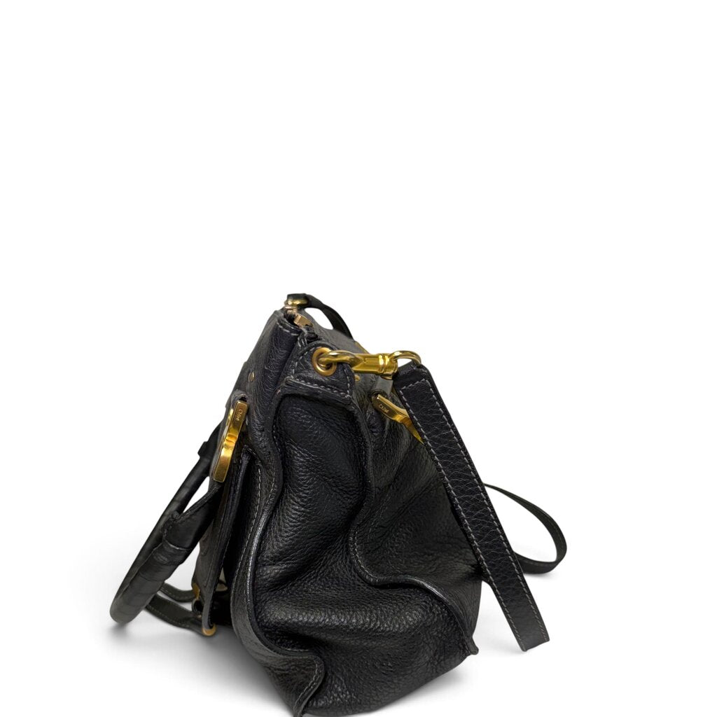 Chloe Marcie Double Carry Satchel Bag Black Medium – Urban Exchange
