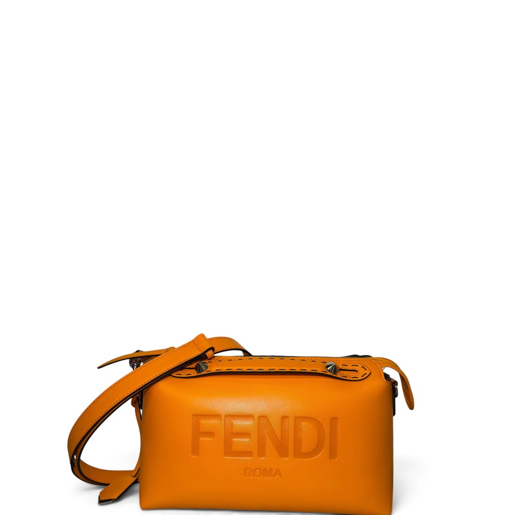Fendi Vitello King Logo Embossed By The Way Boston Crossbody Bag
